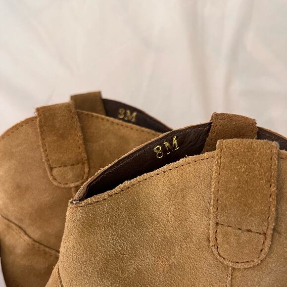 Matisse Boots Size 8 Bess Tan Leather Stack Heel Cowgirl - Picture 8 of 12